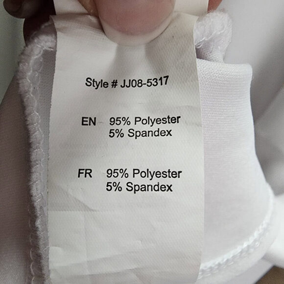 Revamped White Puff Sleeve High Low Top Size M - Picture 8 of 9